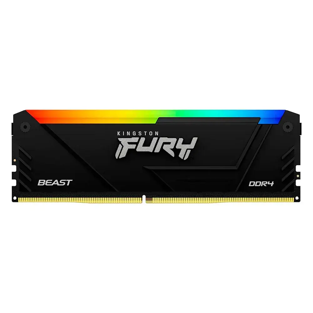 זיכרון לנייח – Kingston Fury Beast RGB DDR4 8GB 3200Mhz CL16 XMP 2.0 – צבע שחור