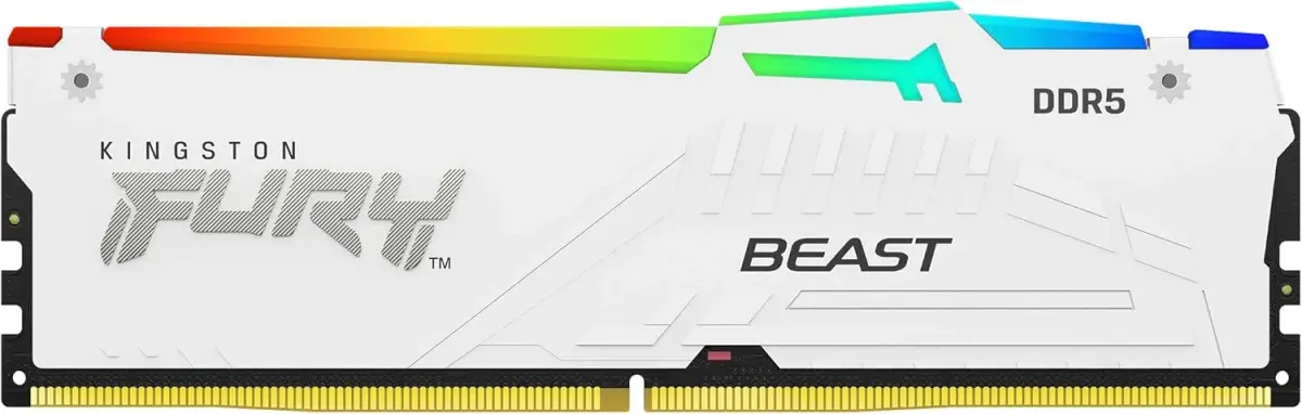 זיכרון לנייח – Kingston Fury Beast RGB DDR5 32GB 6800MHz CL34 EXPO/XMP 3.0 – צבע לבן