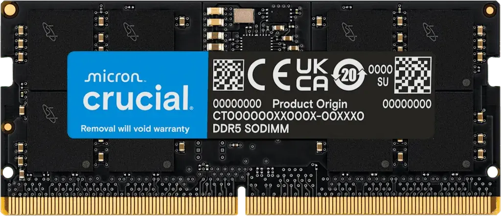 זיכרון לנייד – Crucial DDR5 16GB 5600MHz CL46 SODIMM – צבע שחור