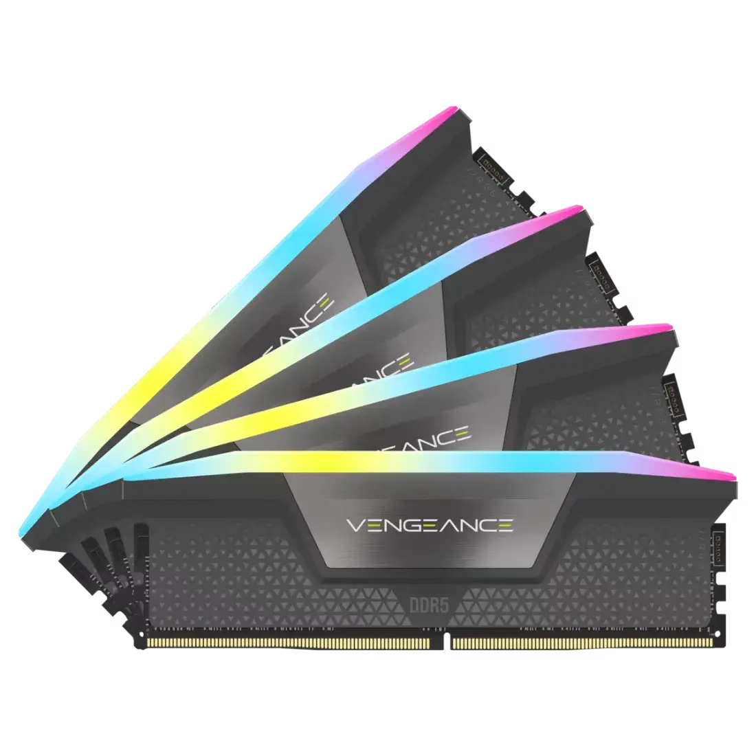 זיכרון לנייח – Corsair Vengeance RGB DDR5 64GB 4x16GB 5600MHz CL36 EXPO/XMP 3.0 – צבע אפור