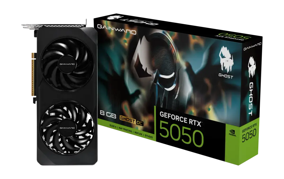 כרטיס מסך – Gainward GeForce RTX 5050 Ghost OC 8GB – צבע שחור