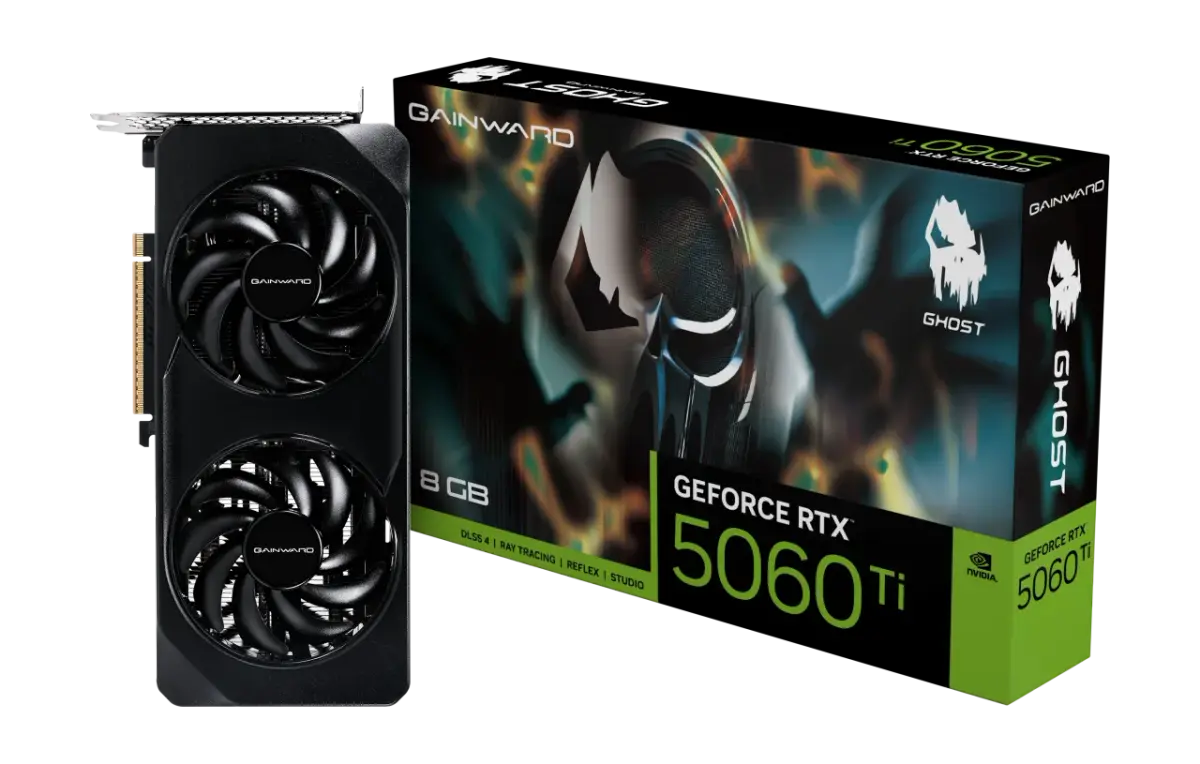 כרטיס מסך – Gainward GeForce RTX 5060 Ti Ghost 8GB – צבע שחור