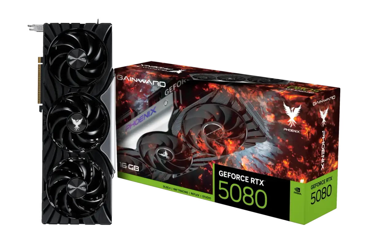 כרטיס מסך – Gainward GeForce RTX 5080 Phoenix V1 16GB – צבע שחור