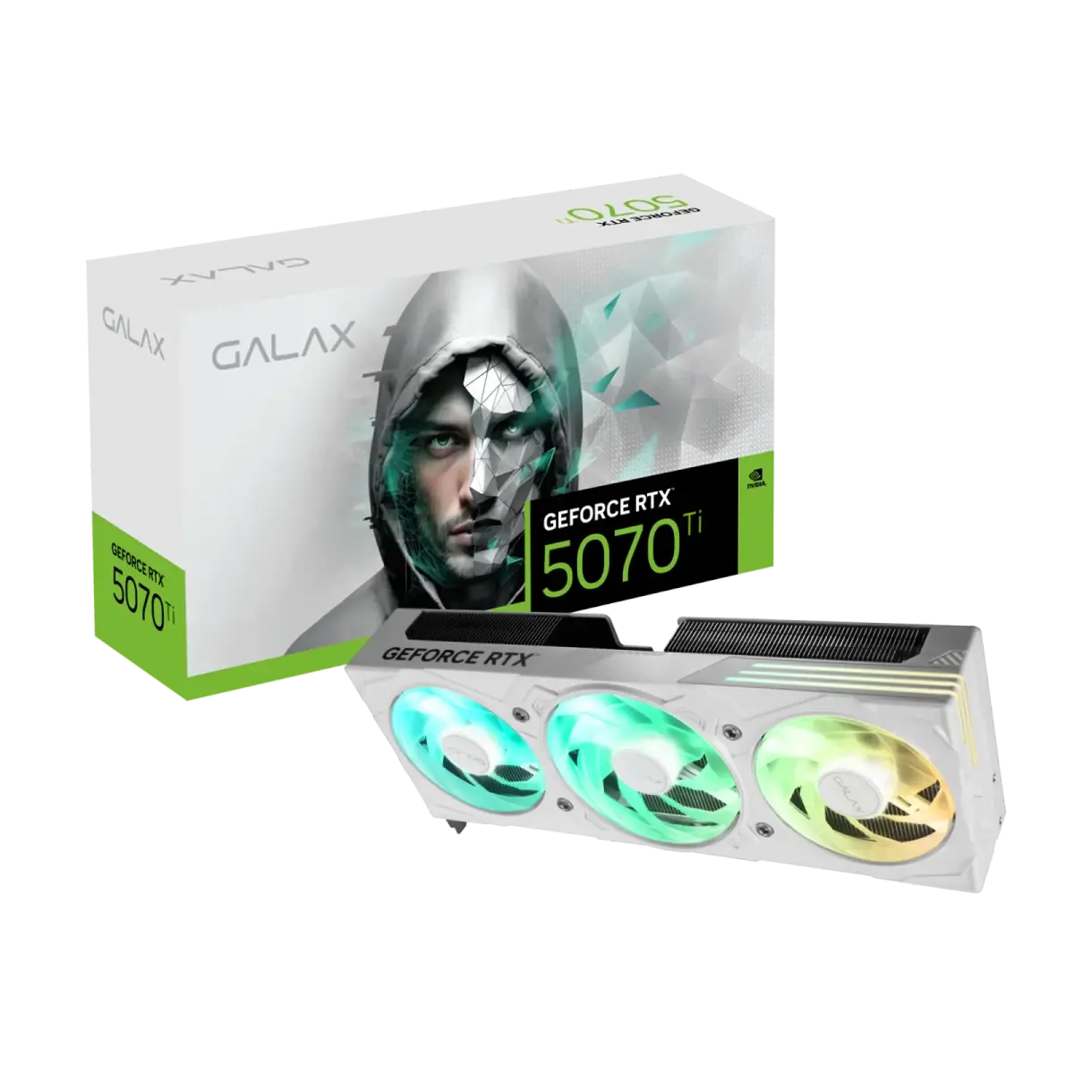 כרטיס מסך – Galax GeForce RTX 5070 Ti EX Gamer 1-Click OC 3X 16GB – צבע לבן