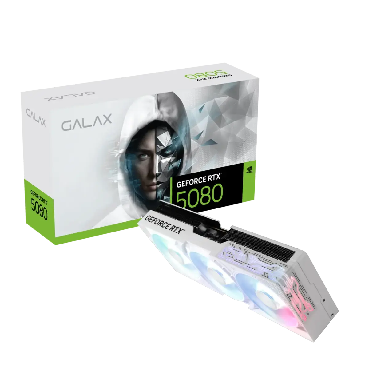 כרטיס מסך – Galax GeForce RTX 5080 1-Click OC 16GB – צבע לבן