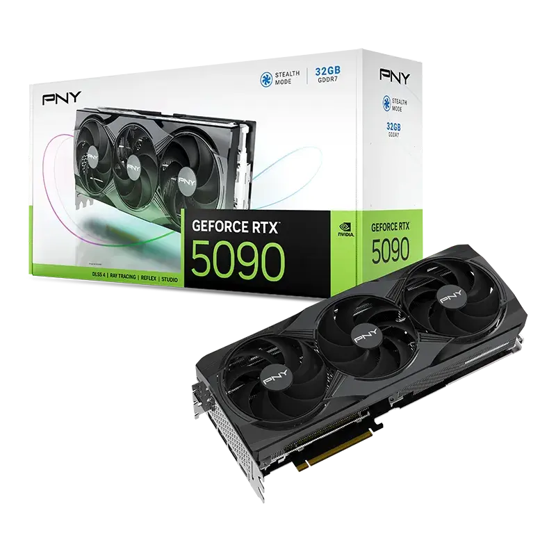 כרטיס מסך – PNY GeForce RTX 5090 Triple Fan 32GB – צבע שחור