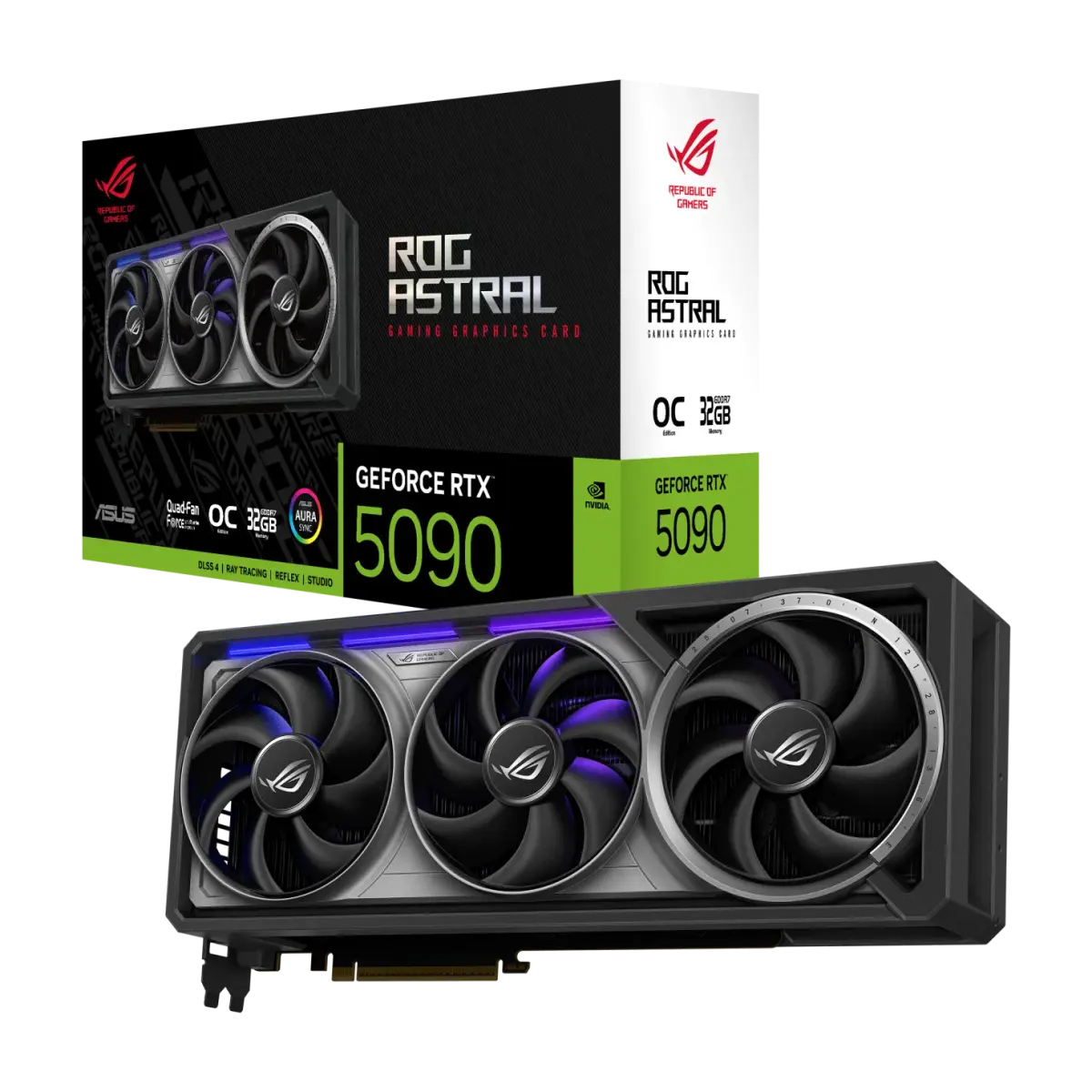 כרטיס מסך – ASUS ROG Astral GeForce RTX RTX 5090 OC Edition 32GB – צבע שחור