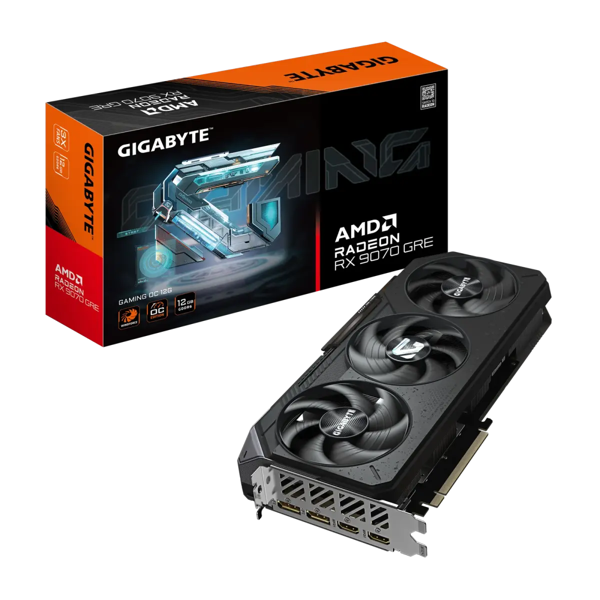 כרטיס מסך – Gigabyte Radeon RX 9070 GRE Gaming OC 12GB – צבע שחור