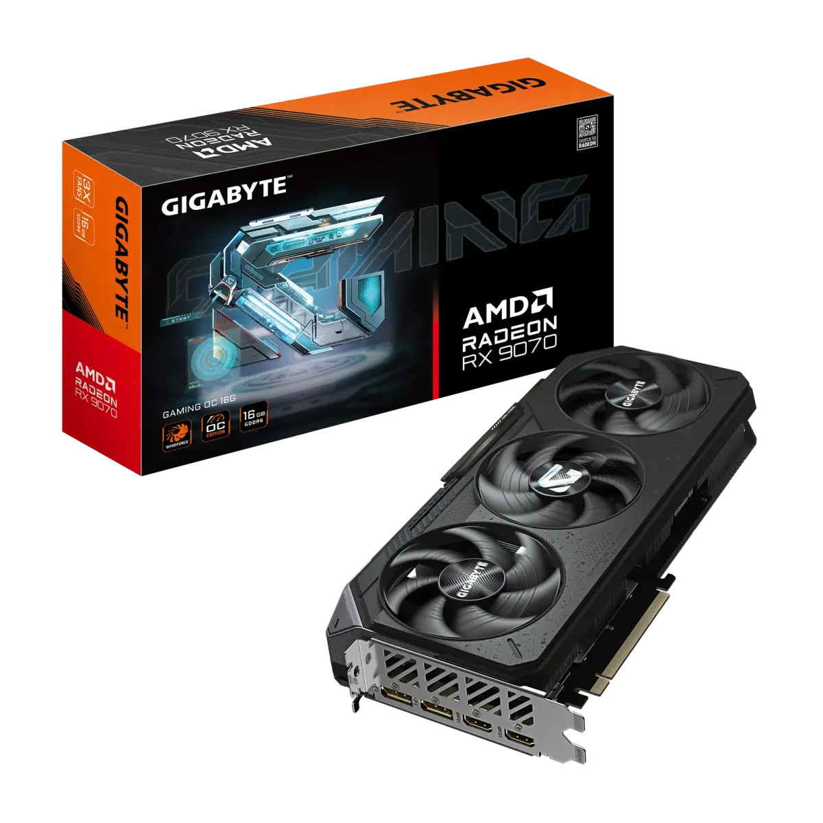 כרטיס מסך – Gigabyte Radeon RX 9070 Gaming OC 16GB – צבע שחור