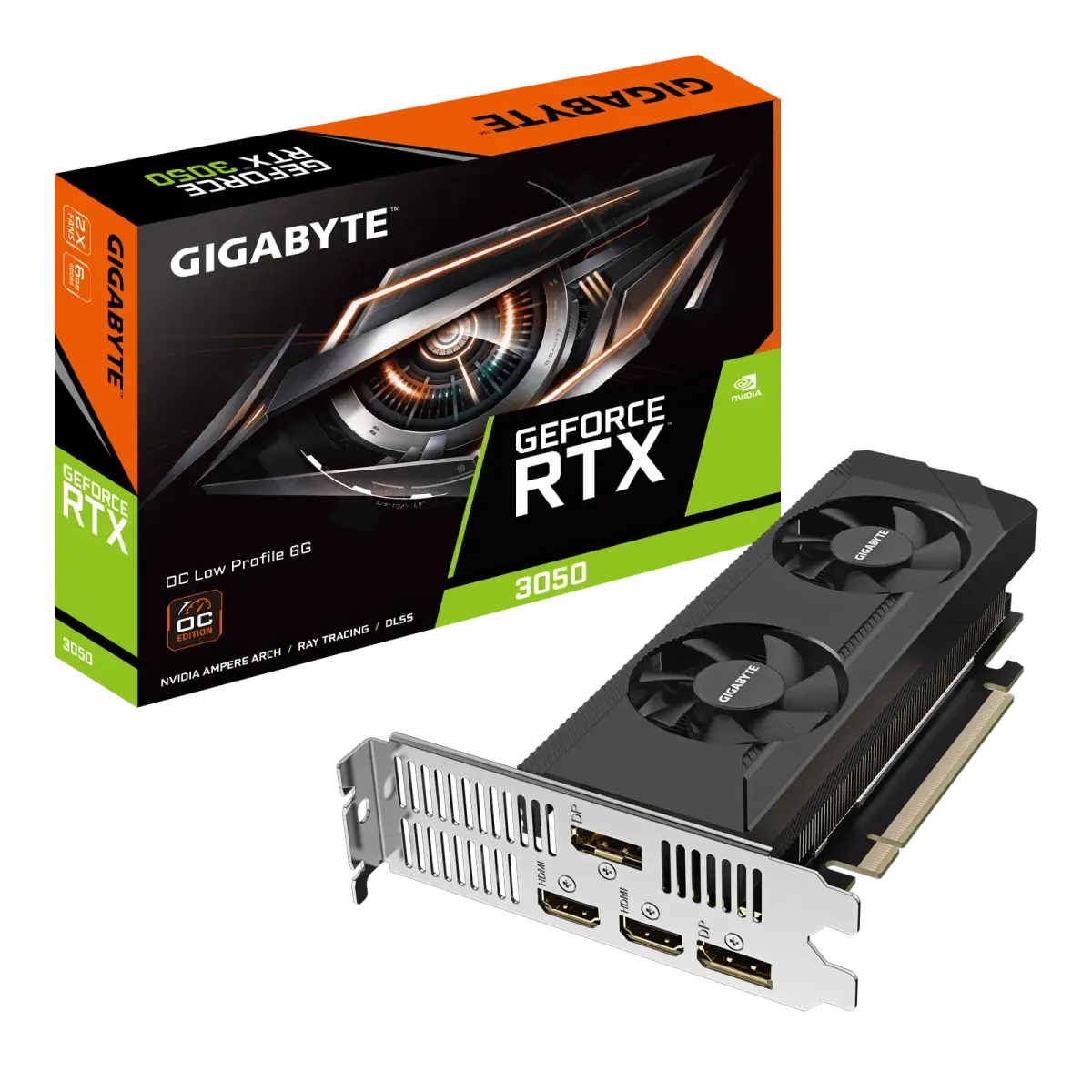 כרטיס מסך – Gigabyte GeForce RTX 3050 OC Low Profile 6GB – צבע שחור