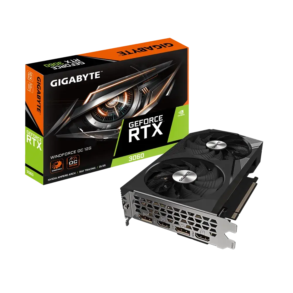 כרטיס מסך – Gigabyte GeForce RTX 3060 WindForce OC 12GB – צבע שחור
