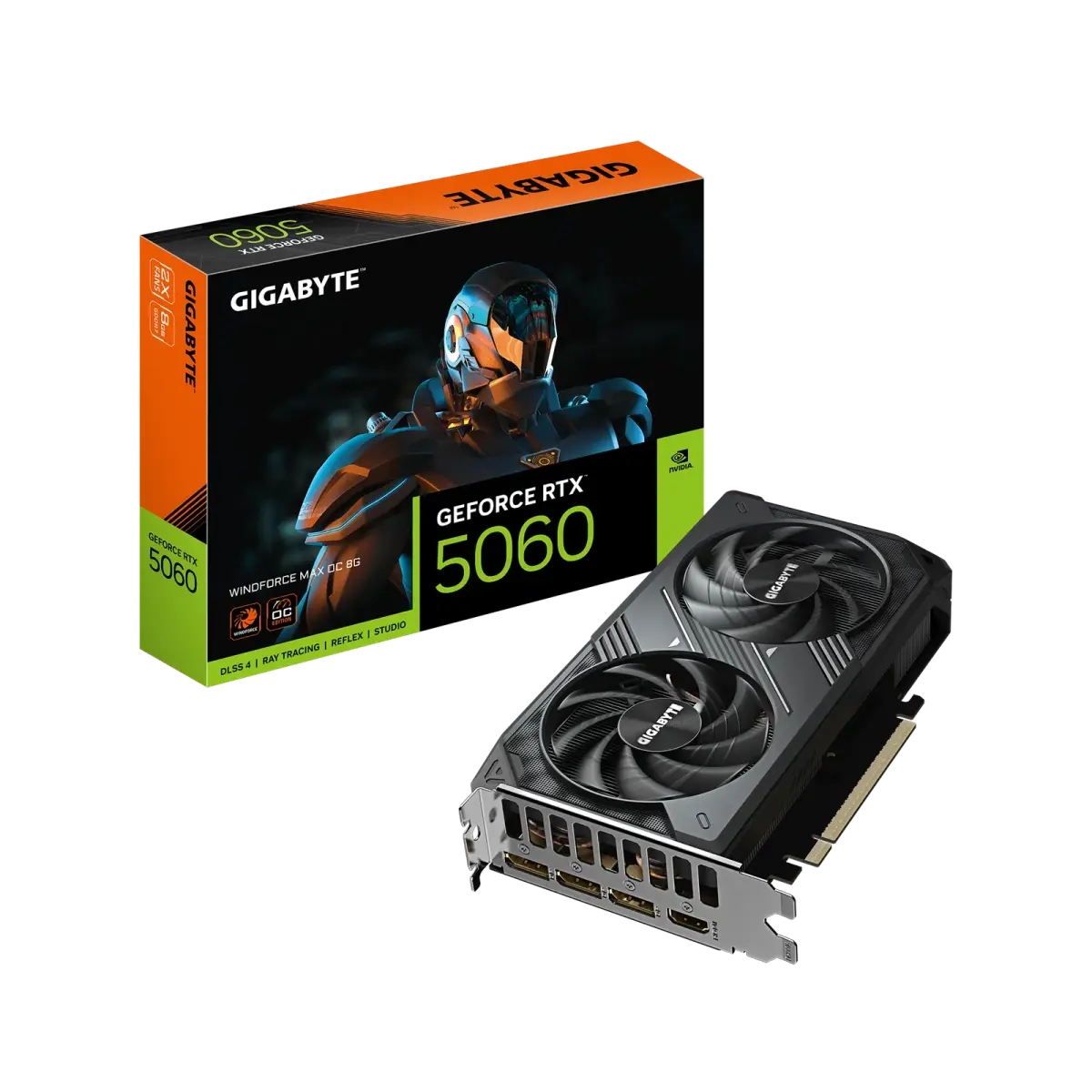 כרטיס מסך – Gigabyte GeForce RTX 5060 WindForce 2 MAX OC 8GB – צבע שחור
