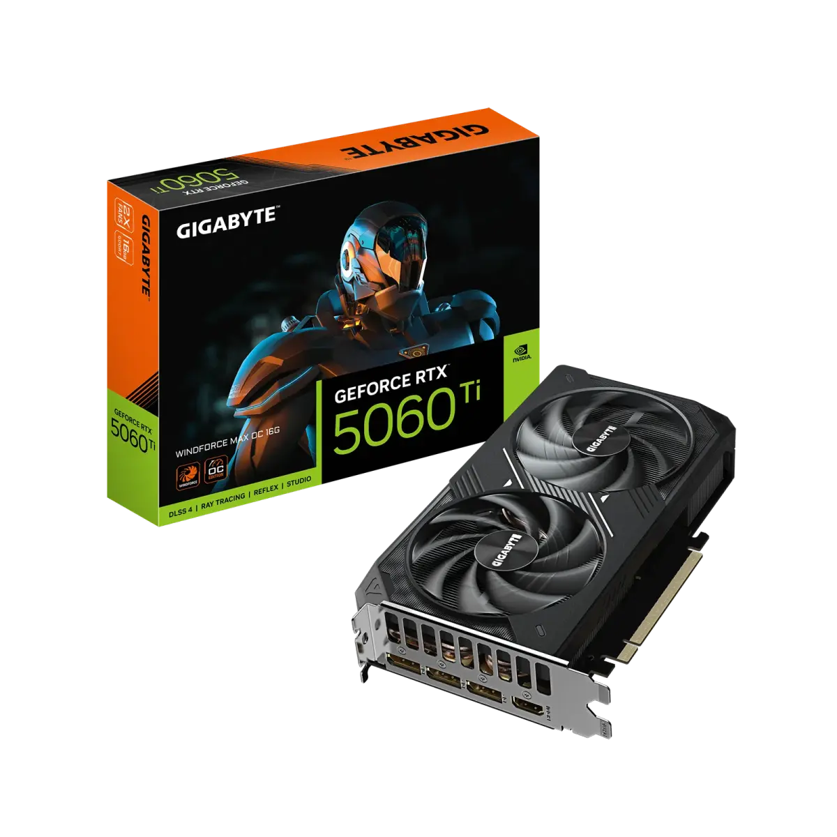 כרטיס מסך – Gigabyte GeForce RTX 5060 Ti WindForce 2 MAX OC 16GB – צבע שחור