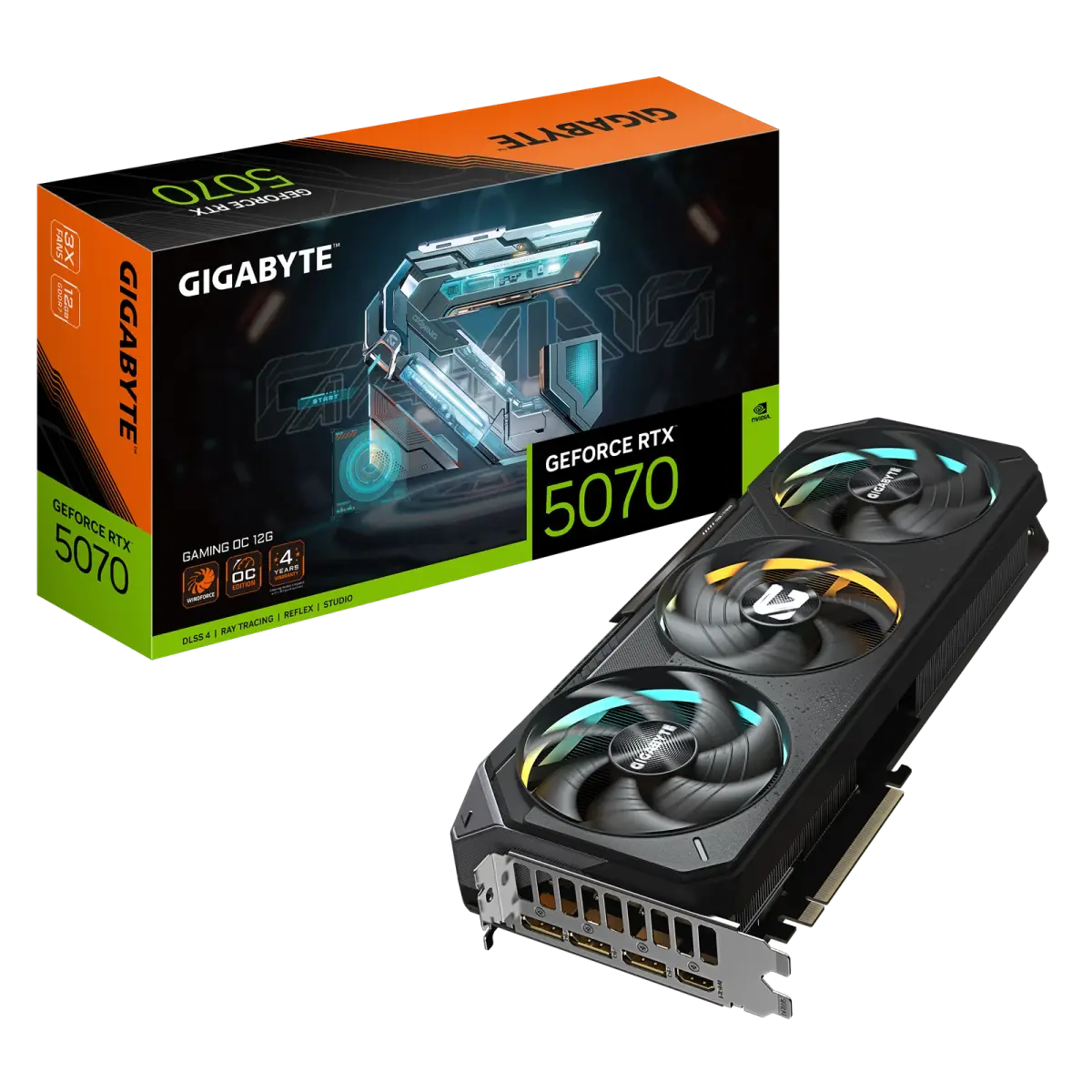 כרטיס מסך – Gigabyte GeForce RTX 5070 Gaming OC 12GB – צבע שחור