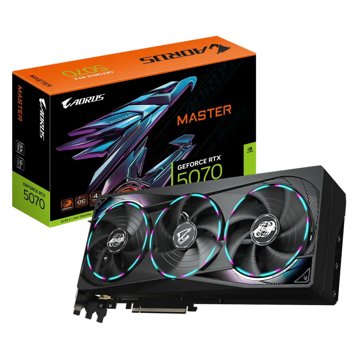 כרטיס מסך – Gigabyte Aorus GeForce RTX 5070 Master 12GB – צבע שחור