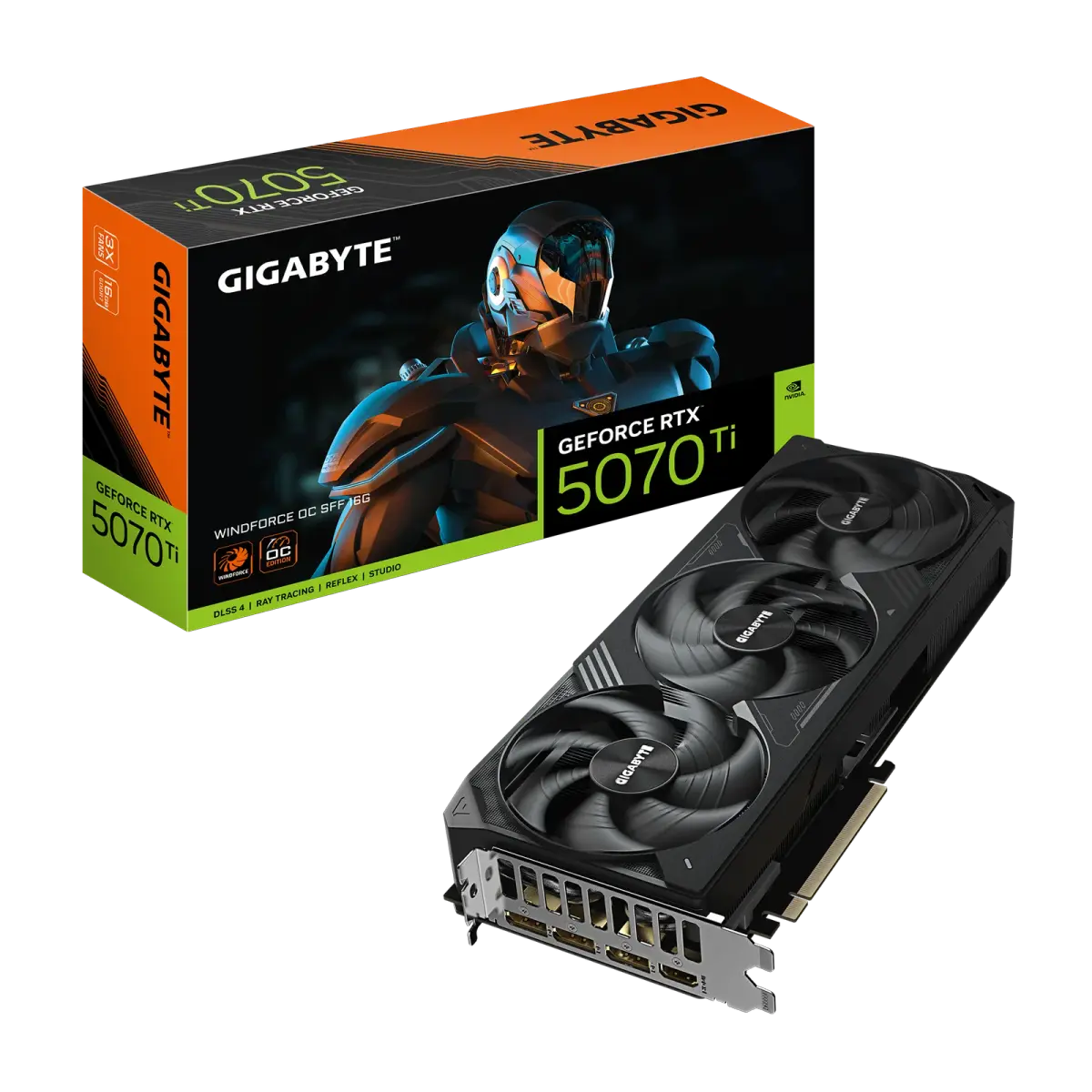 כרטיס מסך – Gigabyte GeForce RTX 5070 Ti WindForce 3 OC SFF 16GB – צבע שחור