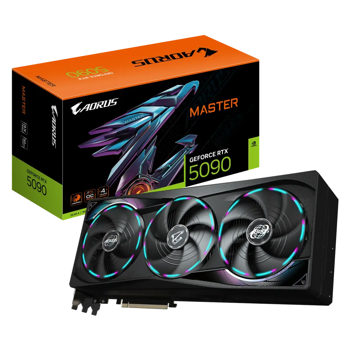 כרטיס מסך – Gigabyte Aorus GeForce RTX 5090 Master 32GB – צבע שחור