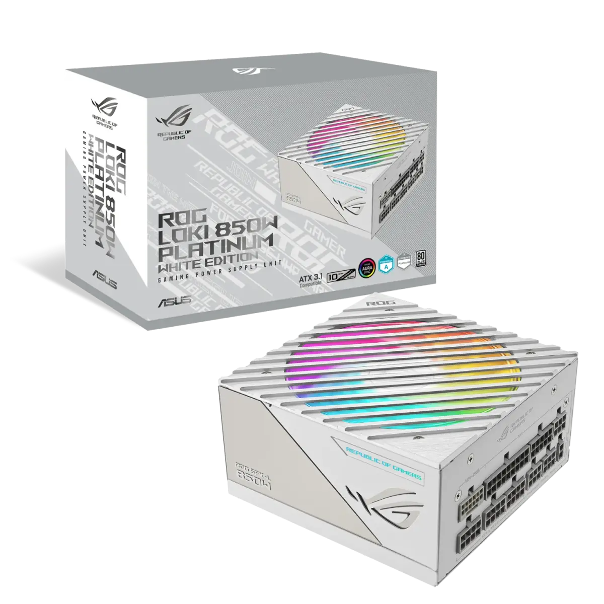 ספק כוח מודולרי – ASUS ROG LOKI SFX-L 850W White Edition (ATX 3.1) 80+ Platinum – צבע לבן