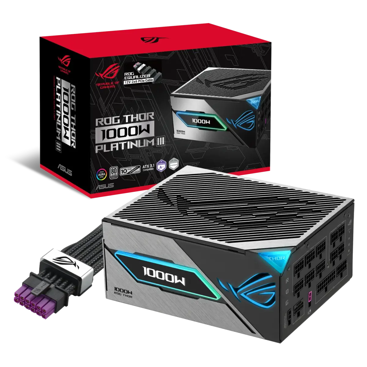 ספק כוח מודולרי – ASUS ROG Thor 1000W Platinum III (ATX 3.1) 80+ Platinum – צבע שחור
