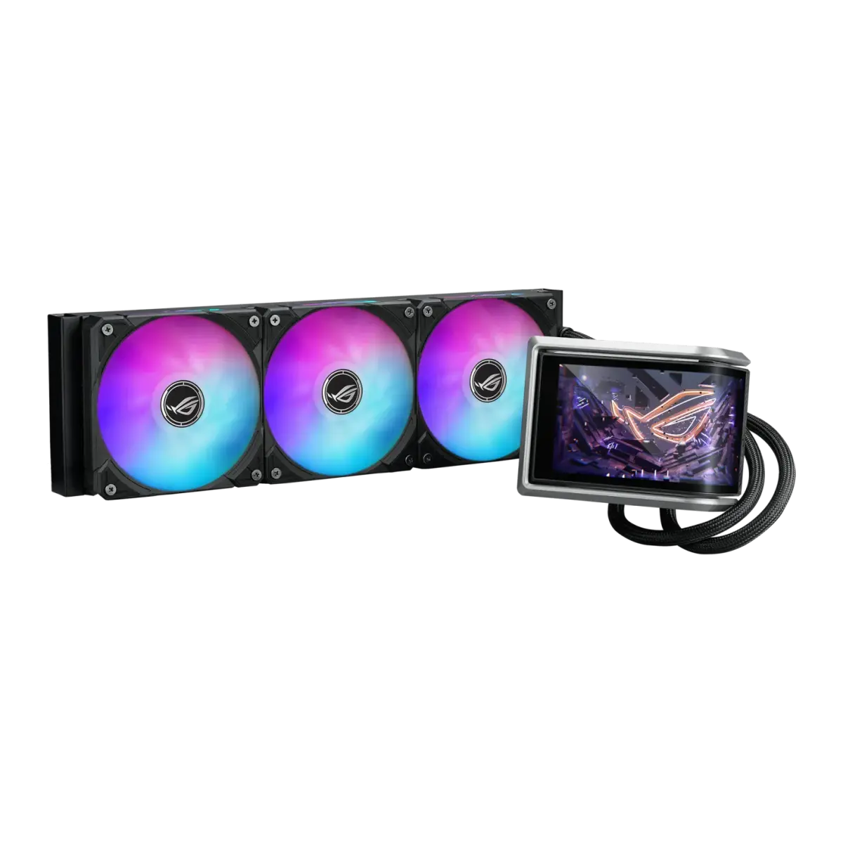קירור נוזלי למעבד – ASUS ROG Ryuo IV 360 ARGB LCD AIO 360mm – צבע שחור