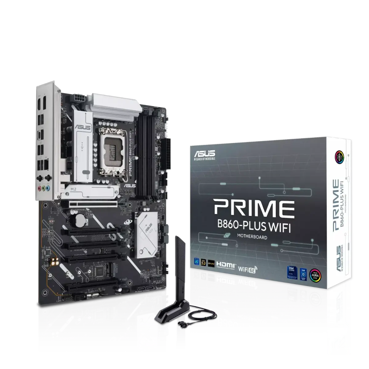 לוח אם – ASUS PRIME B860-PLUS WIFI ATX LGA1851 DDR5 - צבע שחור/כסוף
