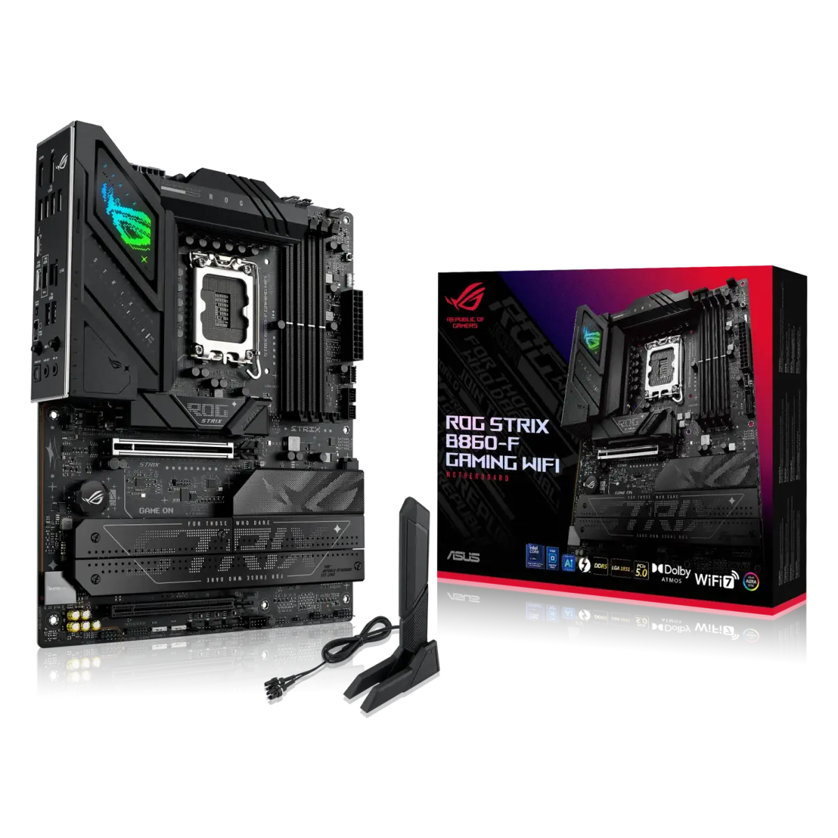 לוח אם – ASUS ROG STRIX B860-F GAMING WIFI ATX LGA1851 DDR5 - צבע שחור