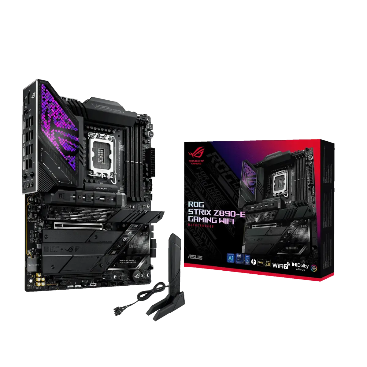 לוח אם – ASUS ROG STRIX Z890-E GAMING WIFI ATX LGA1851 DDR5 - צבע שחור