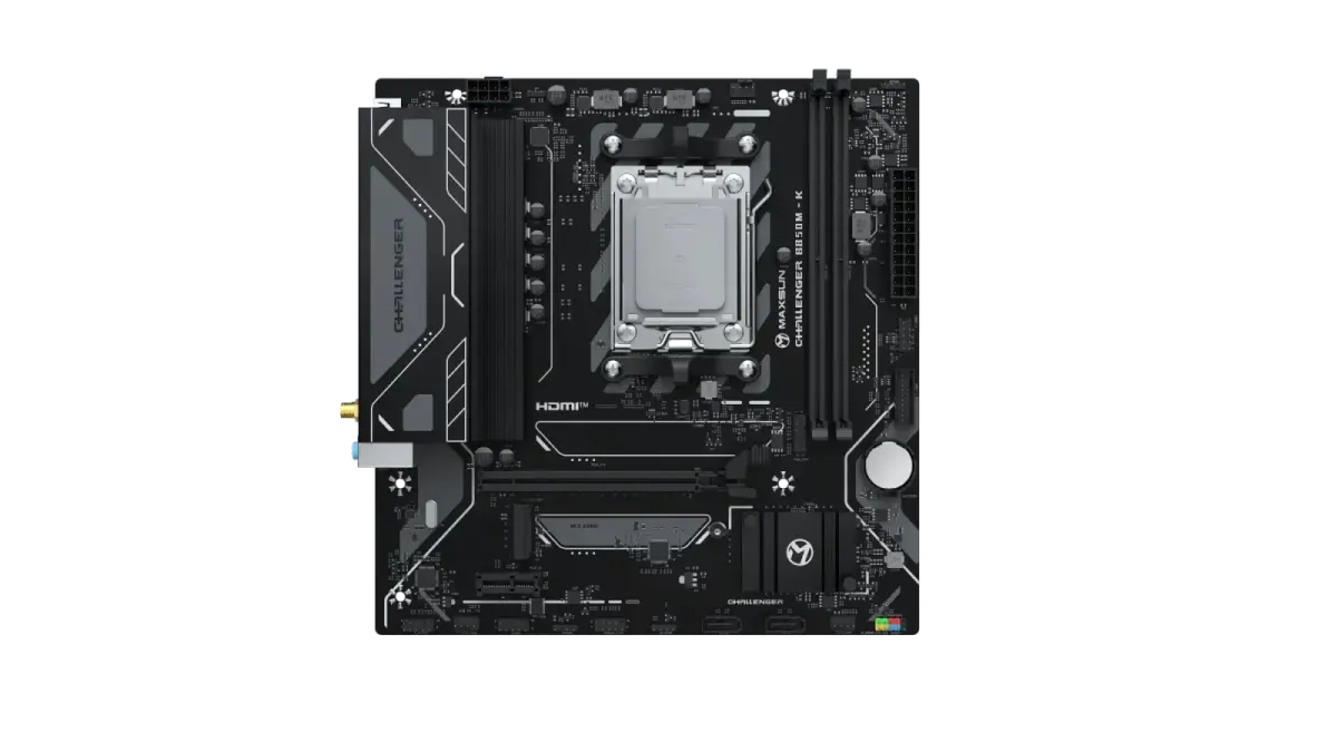 לוח אם – Maxsun Challenger B850M-K WiFi Micro-ATX AM5 DDR5 - צבע שחור