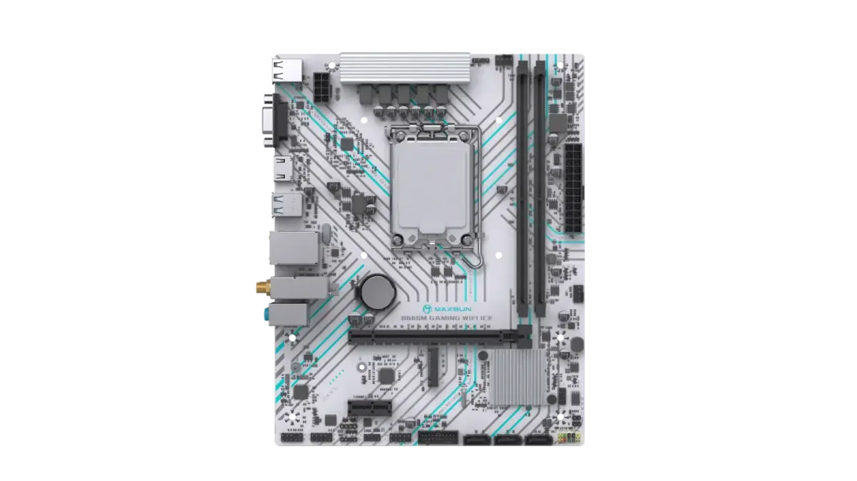לוח אם – Maxsun B660M GAMING WIFI ICE Micro-ATX LGA1700 DDR4 - צבע לבן