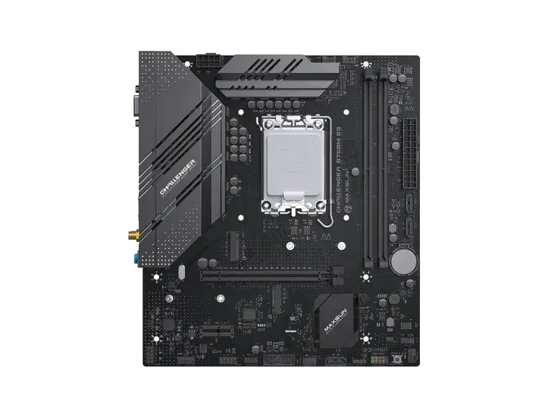 לוח אם – Maxsun Challenger B760M D5 WiFi Micro-ATX LGA1700 DDR5 - צבע שחור