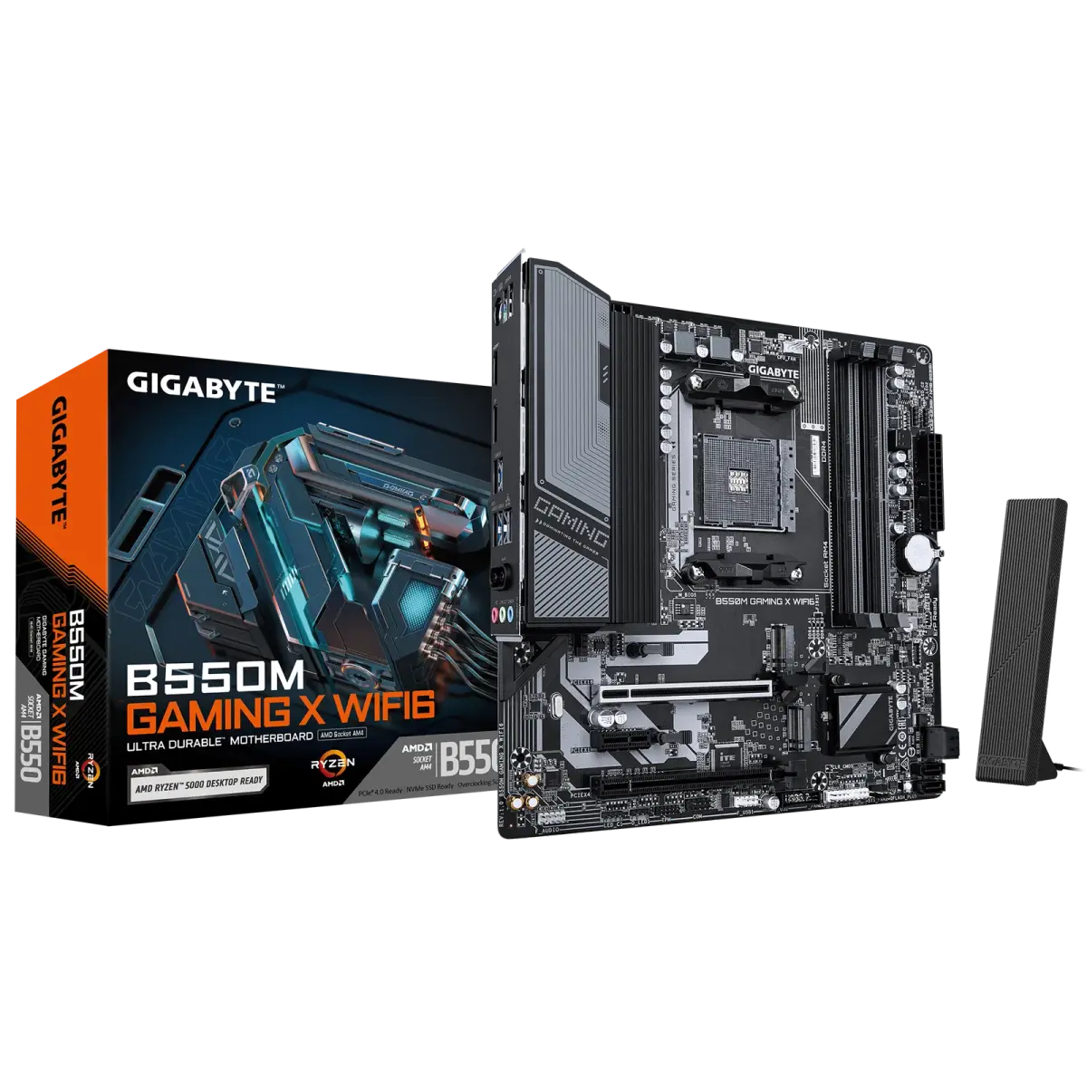 לוח אם – Gigabyte B550M GAMING X WIFI6 Micro-ATX AM4 DDR4 - צבע שחור