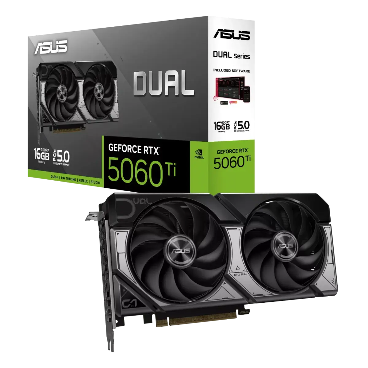 כרטיס מסך – ASUS Dual GeForce RTX 5060 Ti 16GB – צבע שחור