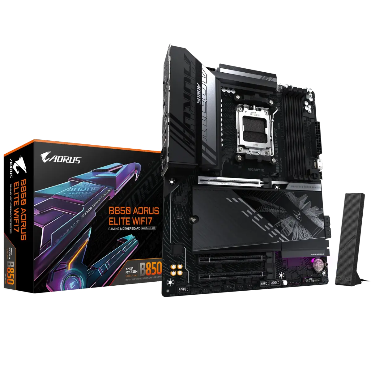 לוח אם – Gigabyte B850 AORUS ELITE WIFI7 AM5 DDR5 - צבע שחור