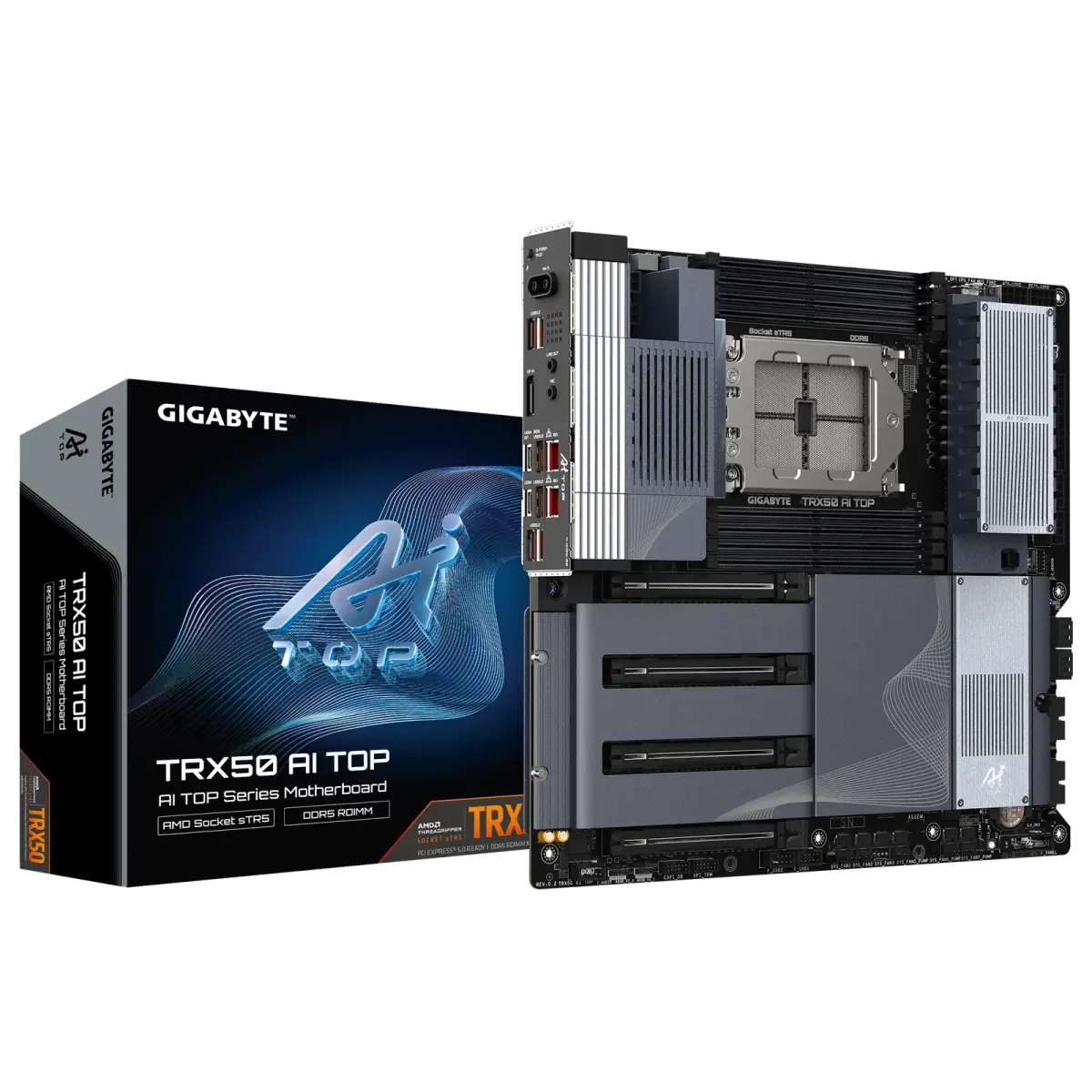 לוח אם – Gigabyte TRX50 AI TOP E-ATX sTR5 DDR5 ECC - צבע כחול