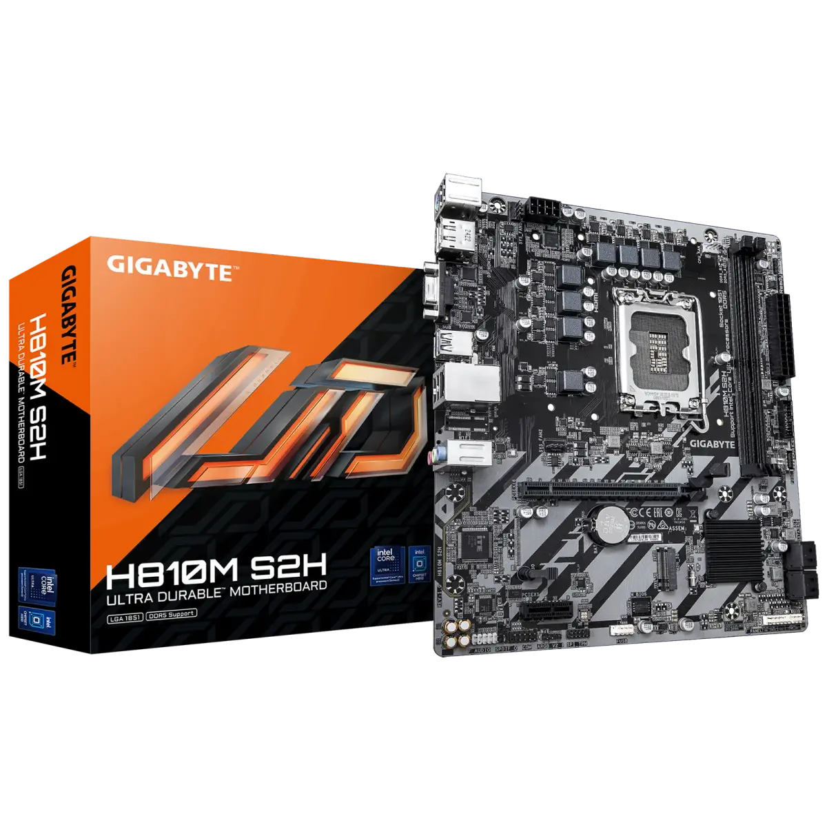 לוח אם – Gigabyte H810M S2H Micro-ATX LGA1851 DDR5 - צבע שחור