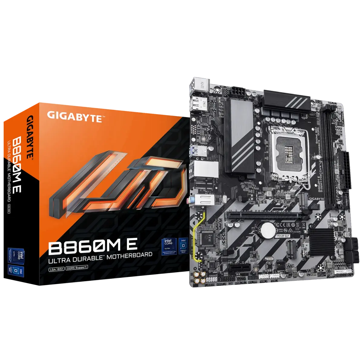 לוח אם – Gigabyte B860M E Micro-ATX LGA1851 DDR5 - צבע שחור