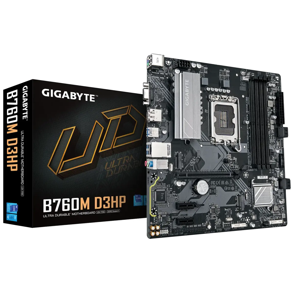 לוח אם – Gigabyte B760M D3HP Micro-ATX LGA1700 DDR5 - צבע שחור