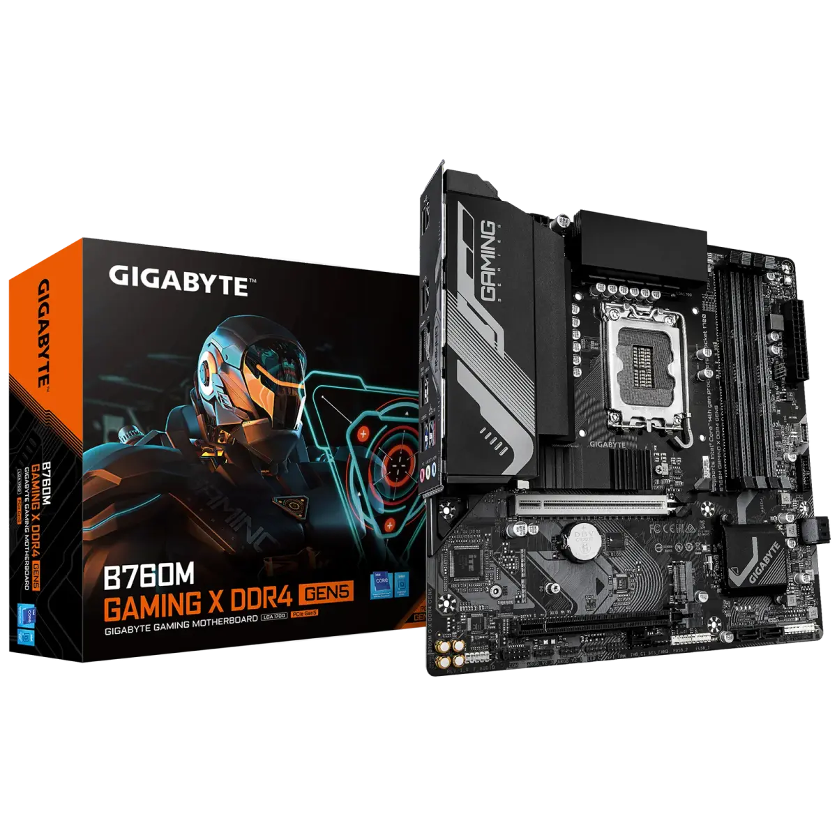 לוח אם – Gigabyte B760M GAMING X DDR4 GEN5 Micro-ATX LGA1700 - צבע שחור
