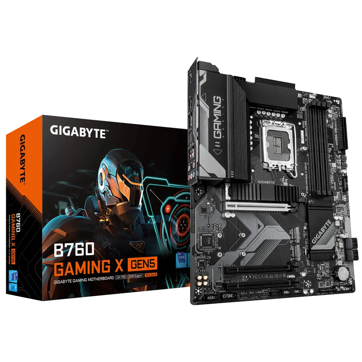 לוח אם – Gigabyte B760 GAMING X GEN5 ATX LGA1700 DDR5 - צבע שחור