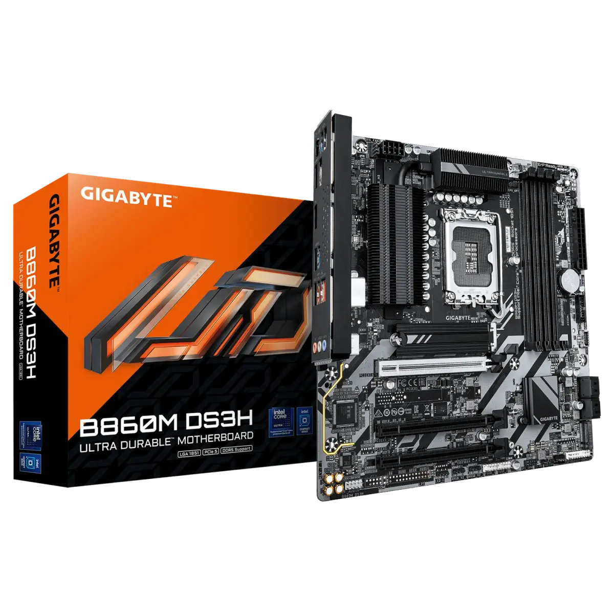 לוח אם – Gigabyte B860M DS3H Micro-ATX LGA1851 DDR5 - צבע שחור/כסוף