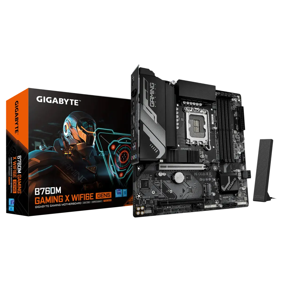 לוח אם – Gigabyte B760M GAMING X WIFI6E GEN5 Micro-ATX LGA1700 DDR5 - צבע שחור