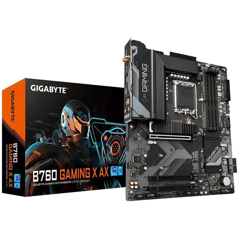 לוח אם – Gigabyte B760 GAMING X AX ATX LGA1700 DDR5 - צבע שחור