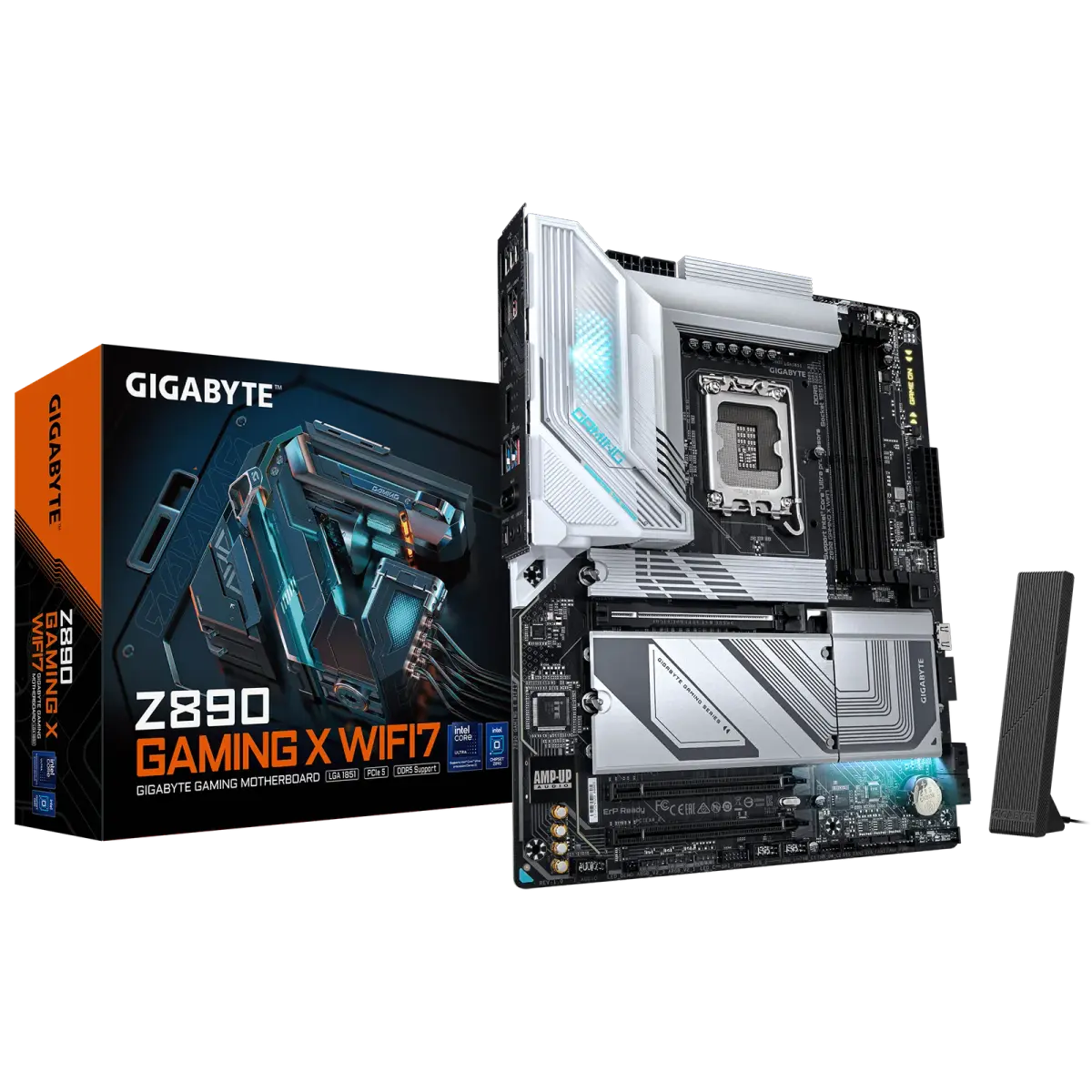 לוח אם – Gigabyte Z890 GAMING X WIFI7 ATX LGA1851 DDR5 – צבע שחור/לבן