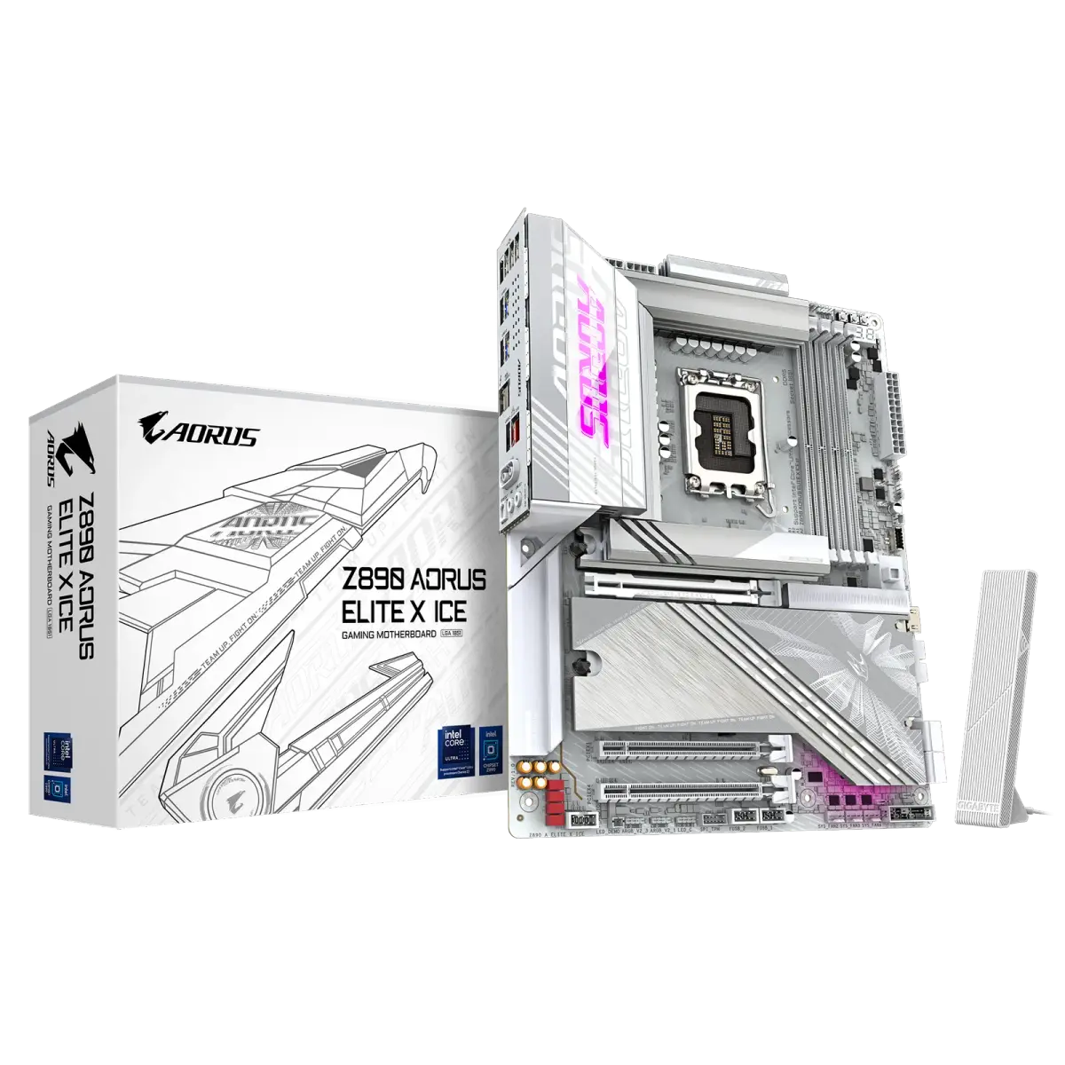 לוח אם – Gigabyte Z890 AORUS ELITE X ICE ATX LGA1851 DDR5 – צבע לבן