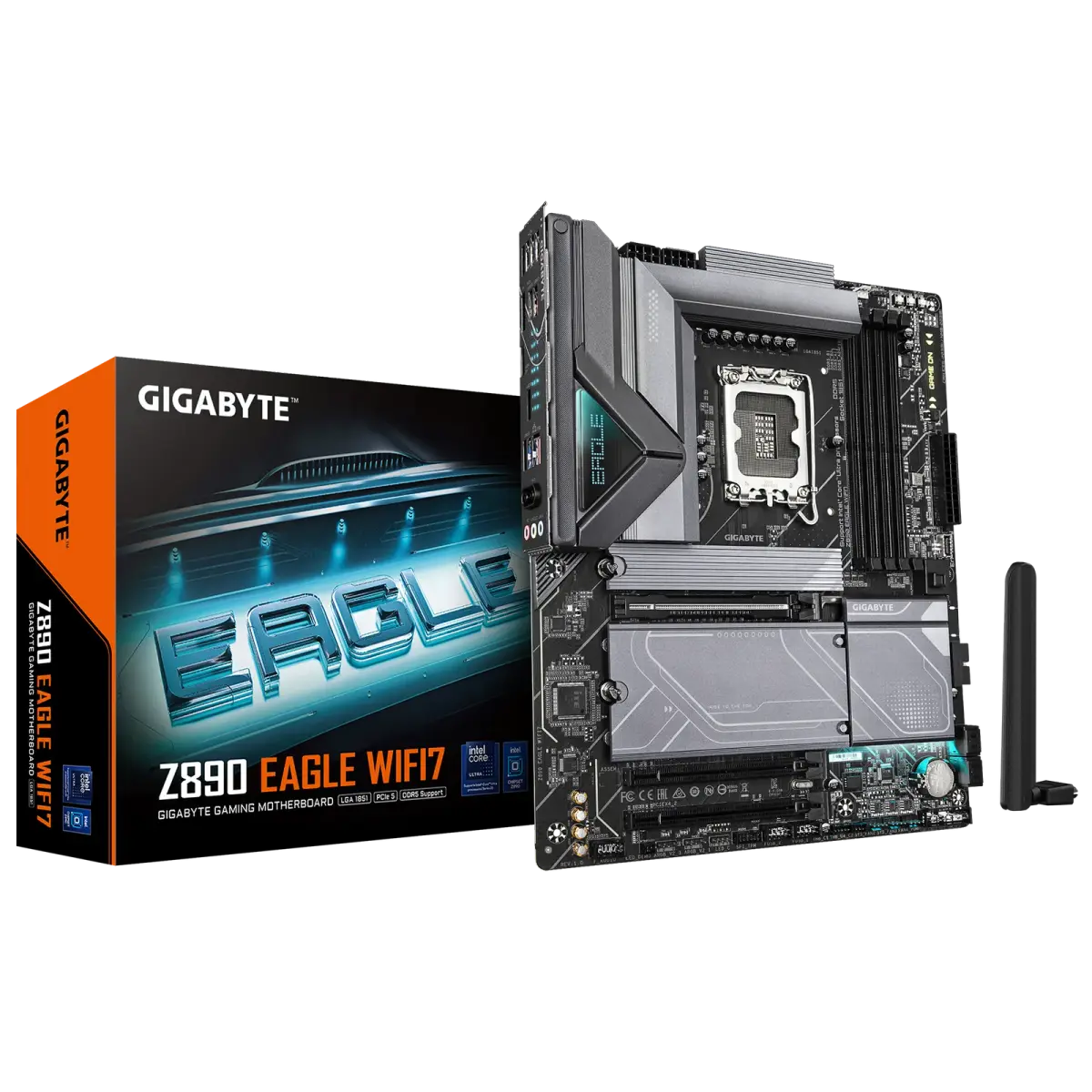 לוח אם – Gigabyte Z890 EAGLE WIFI7 ATX LGA1851 DDR5 - צבע שחור/אפור