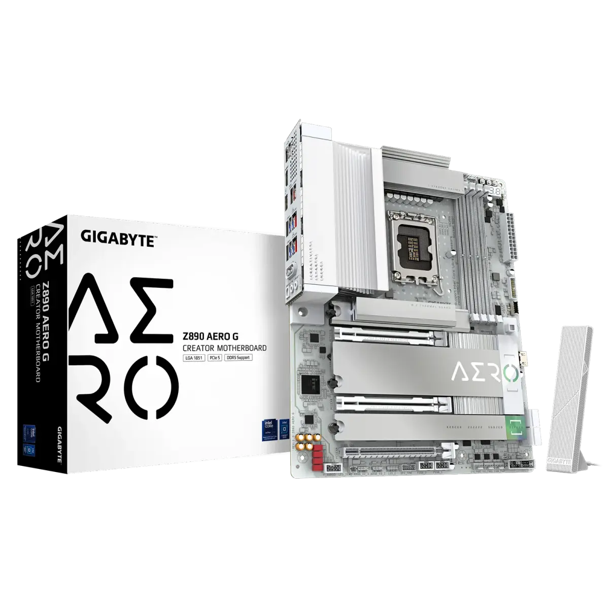 לוח אם – Gigabyte Z890 AERO G ATX LGA1851 DDR5 – צבע לבן