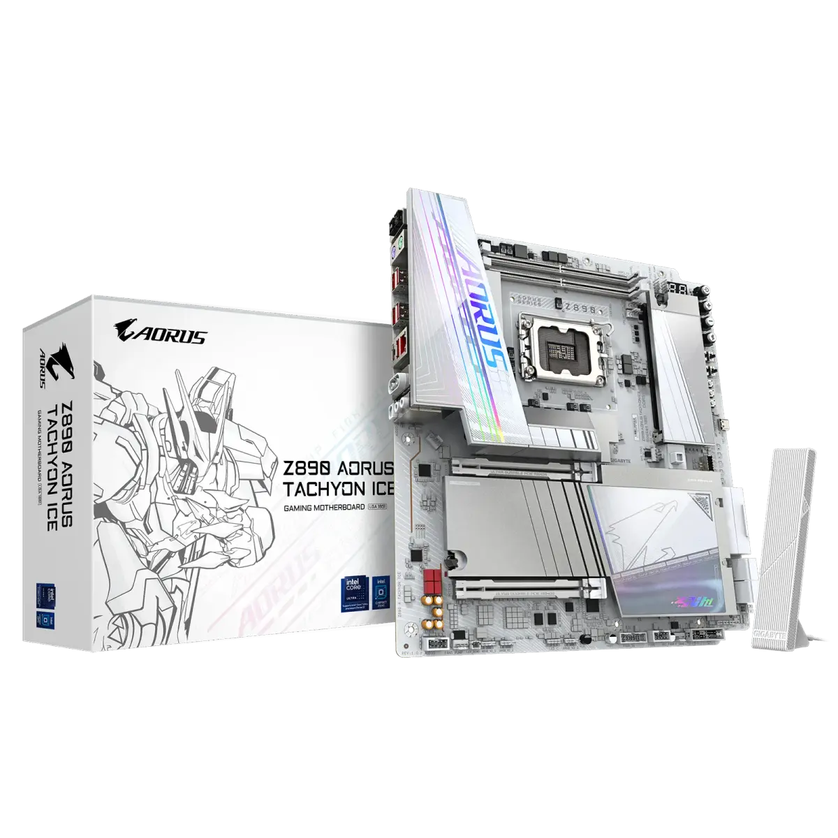 לוח אם – Gigabyte Z890 AORUS TACHYON ICE E-ATX LGA1851 DDR5 - צבע לבן
