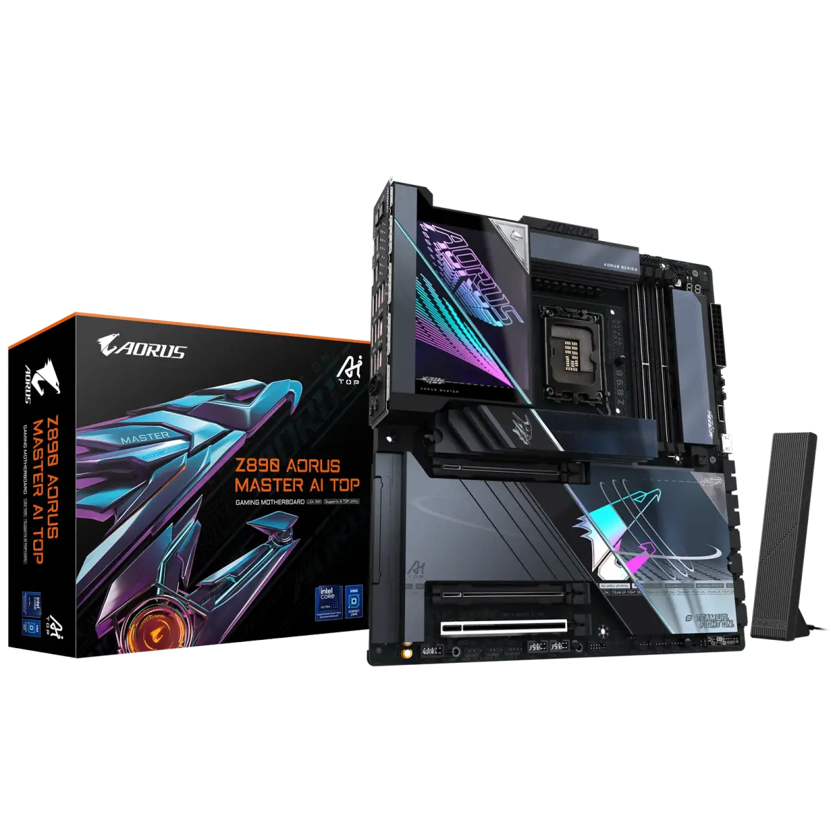לוח אם – Gigabyte Z890 AORUS MASTER AI TOP E-ATX LGA1851 DDR5 - צבע שחור
