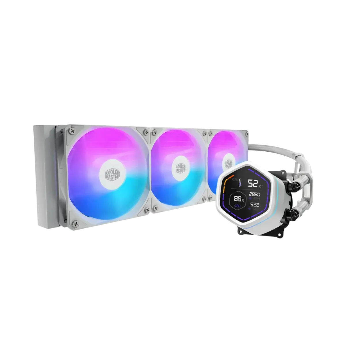 קירור נוזלי למעבד – Cooler Master MasterLiquid Core Nex Digital ARGB 360mm AIO – צבע לבן