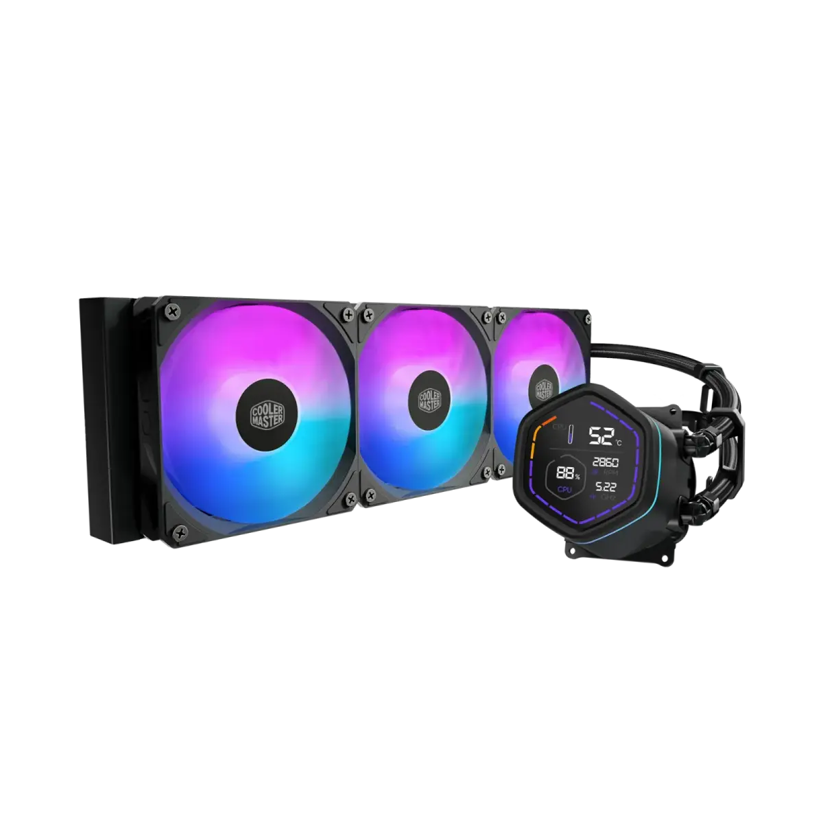 קירור נוזלי למעבד – Cooler Master MasterLiquid Core Nex Digital ARGB 360mm AIO – צבע שחור